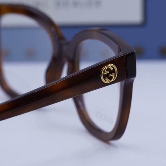 Gucci GG1258O 006 Square Eyeglasses – Havana 53mm - Picture 5 of 10
